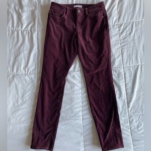 LOFT Burgundy Ankle Pants